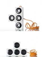 Tetriplug Verlängerungsschnur T Form Orange