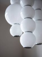 dreiflammiger Lüster aus Opalglas Pearls Chandelier 3 Formagenda LED
