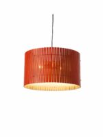 Lampe von Graypants Kerflight Drum trommelförmiger Lampenschirm aus Holz