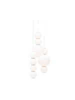 dreiflammiger Lüster aus Opalglas Pearls Chandelier 3 Formagenda LED