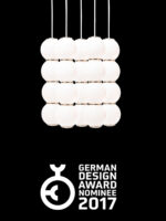 fünflammiger LED Lüster aus Opalglas Pearls Chandelier Formagenda