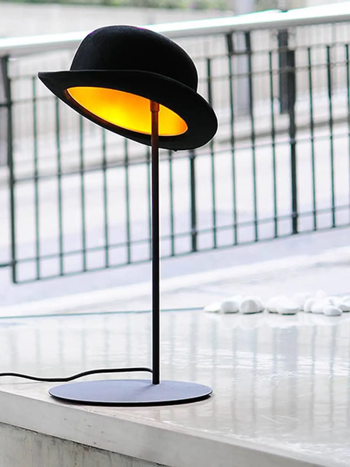 DesignOrt Lampen Blog: Jahresrückblick 2018 Hutlampe Jeeves DesignOrt Lampen Blog: Jahresrückblick 2018 Hutlampe Jeeves Table in Form vom Melone Hut Innermost