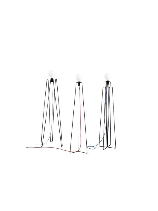 Grupa Products Model Stehlampe Stahl mundgeblasenes Glas