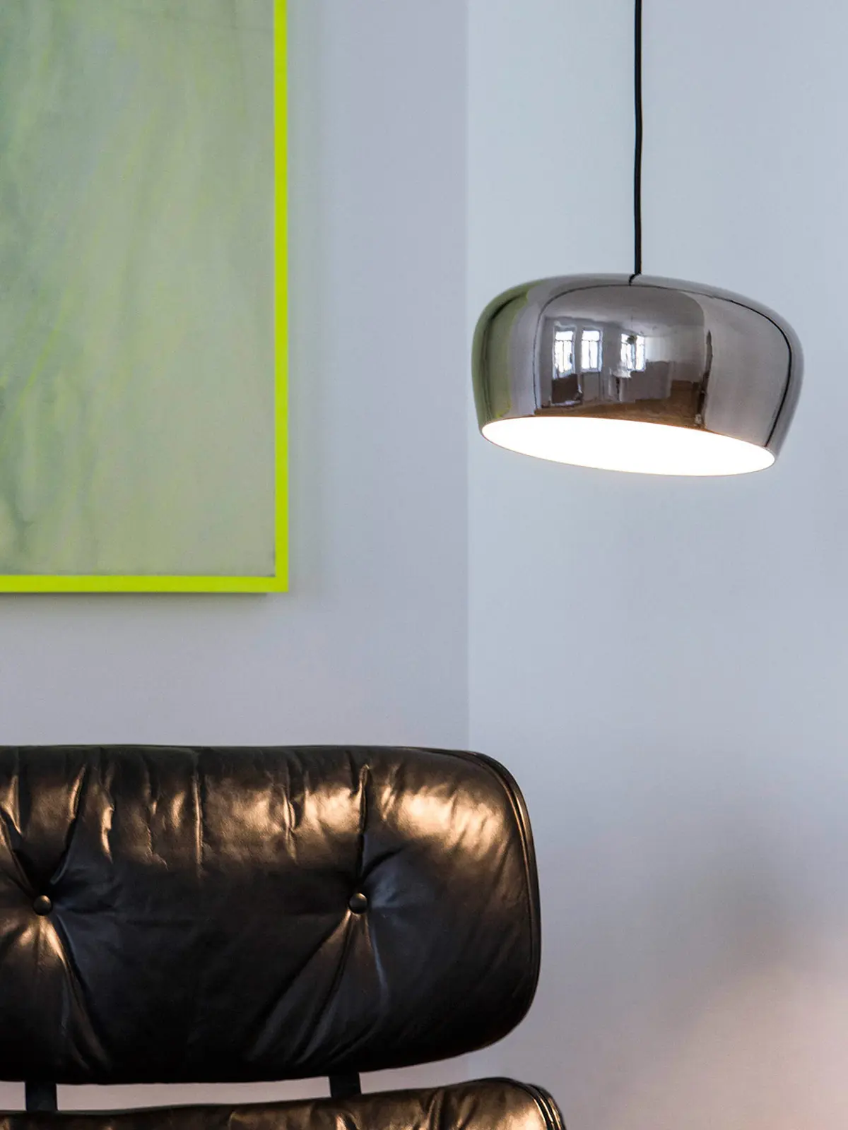 Pendelleuchte, Formagenda, Coppola in Platin, Design: Benjamin Hopf DesignOrt Blog: Designerleuchten mit variablem Lampenschirm Formagenda Coppola Lampe