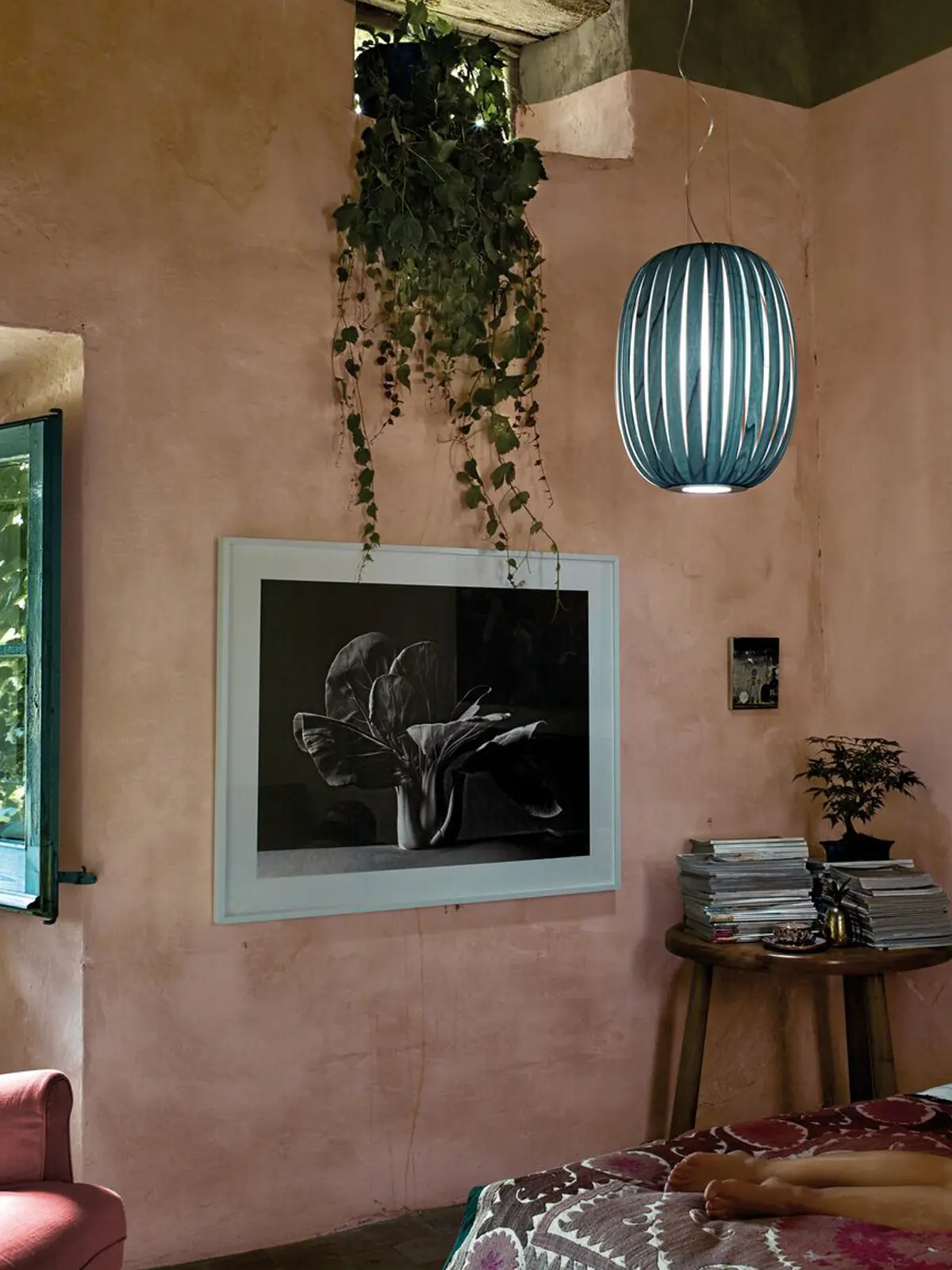 DesignOrt Lampenblog: Einrichten im Mittelmeerstil - Pod in türkis 30 LZF Lampe