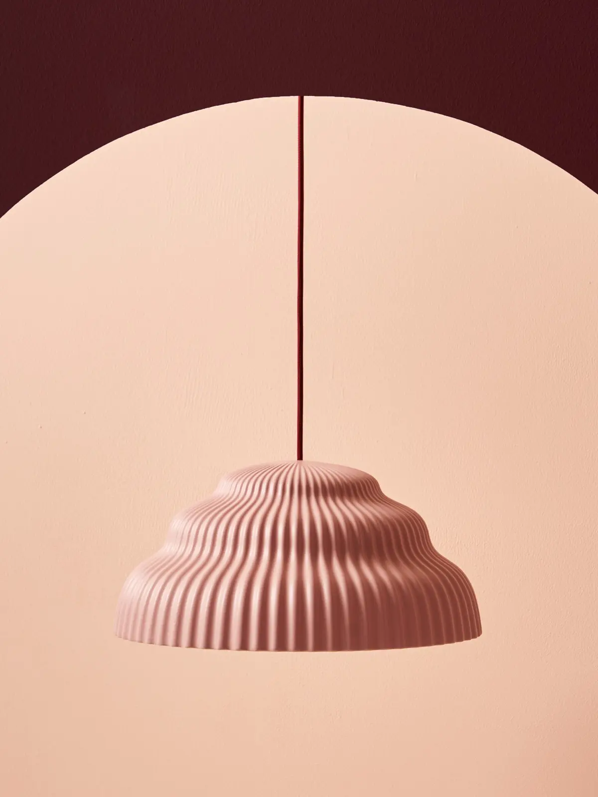 Pendelleuchte, Schneid, Kaskad in Blush, Design: Jessen & Jessen DesignOrt Blog: Keramikleuchte Kaskad Made in Germany