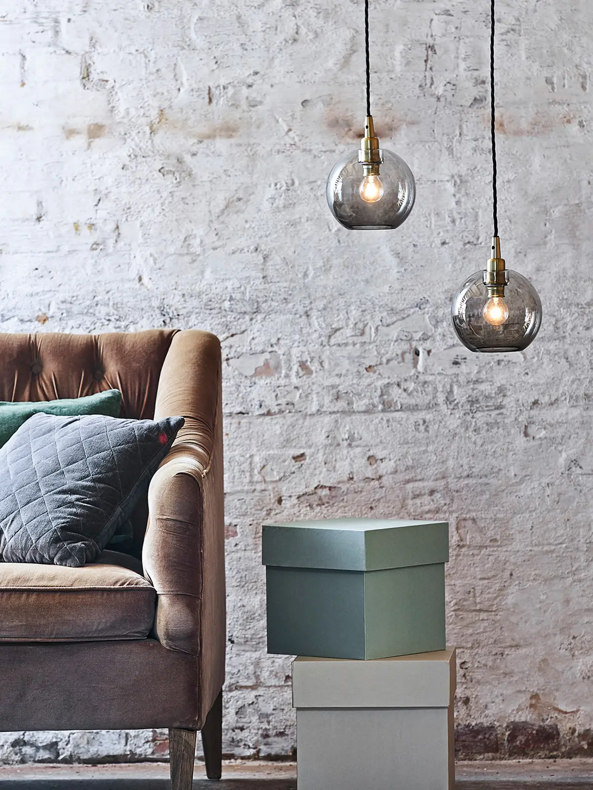 Gloria Rauchglas Belid - runde Lampenschirme aus Glas DesignOrt Lampen Berlin