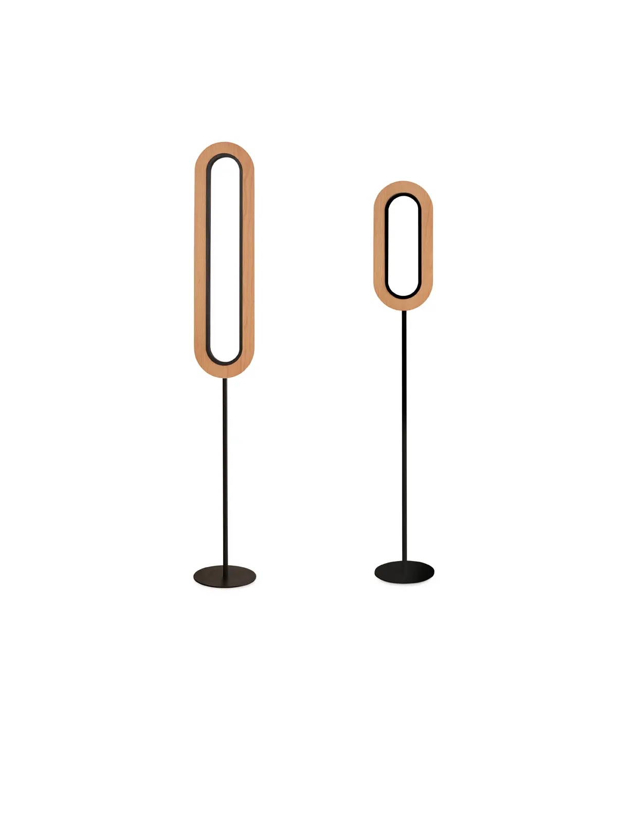 Lens Stehleuchte Kirsche und Schwarz