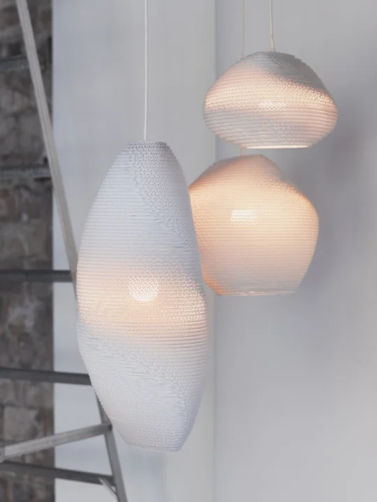 SCRAPLIGHTS white Graypants Pappleuchten Karton DesignORt Onlineshop Berlin Leuchten Lampen