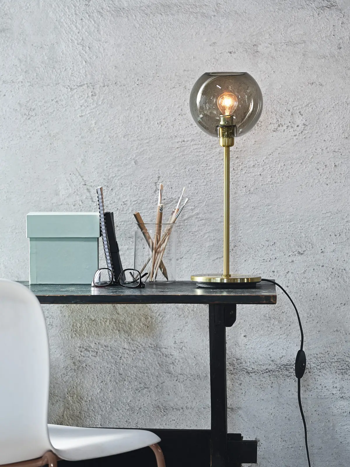 Belid Gloria T Tischleuchte mit Glasschirm DesignOrt Onlineshop Lampen Berlin