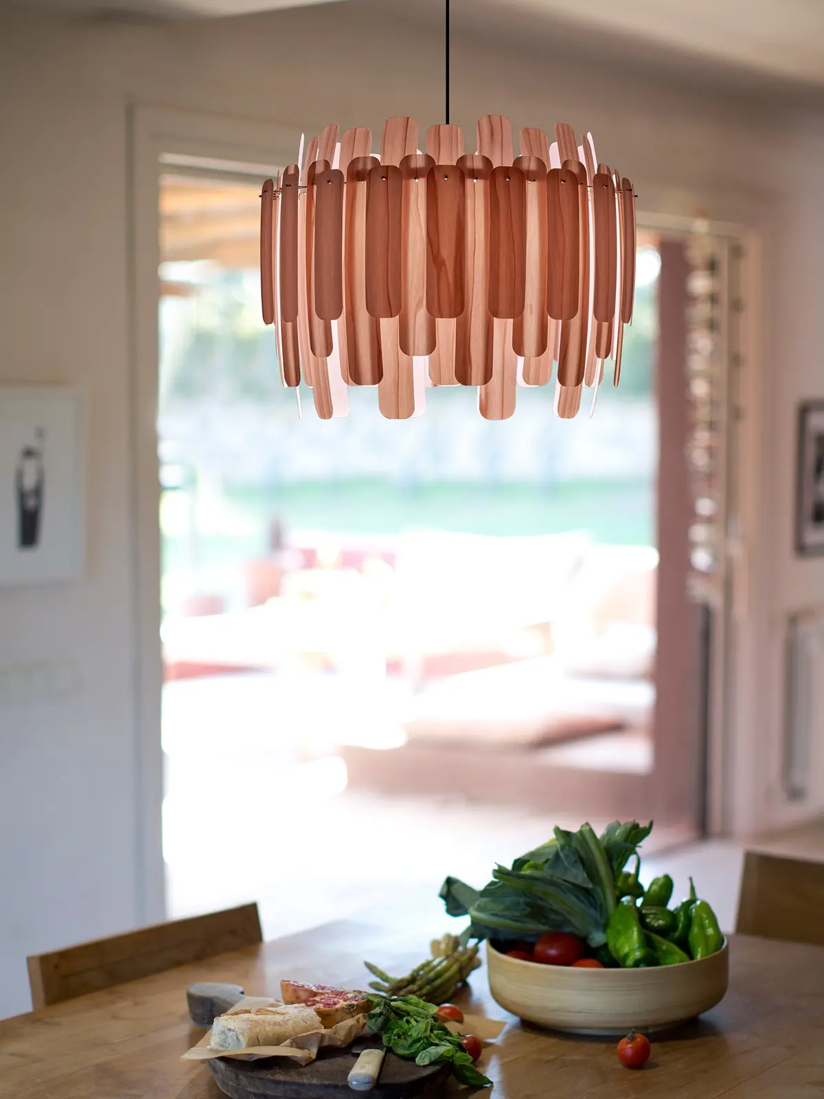 rosa Holzleuchte Maruja Holzleuchte Pendelleuchte DesignOrt Berlin Lampen Onlineshop