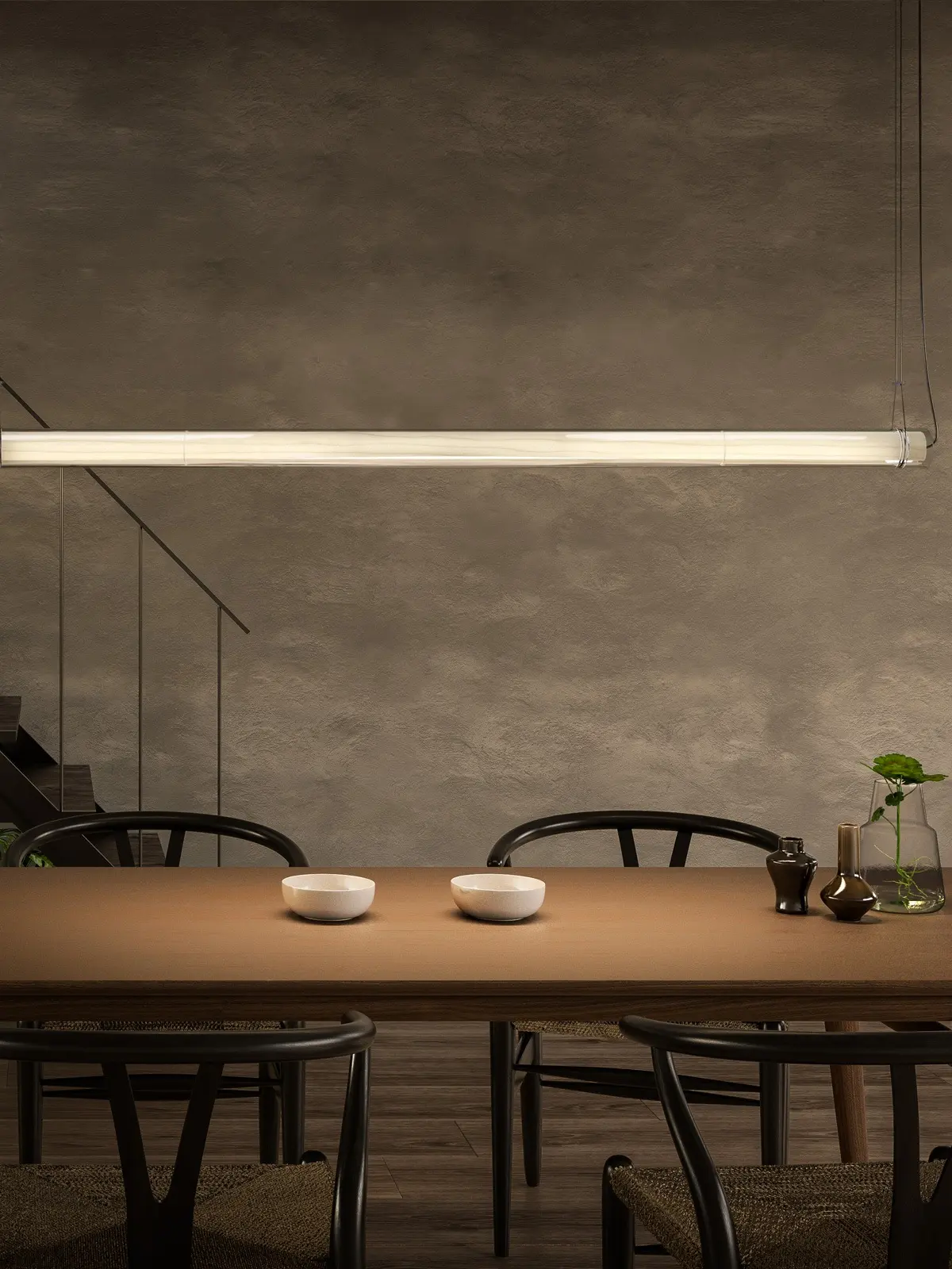 lange Pendelleuchte DesignOrt Blog. Neue Designerleuchten von LZF Lamps Estela Pendelleuchte mit Holz und Glas DesignOrt Onlineshop Lampen Berlin