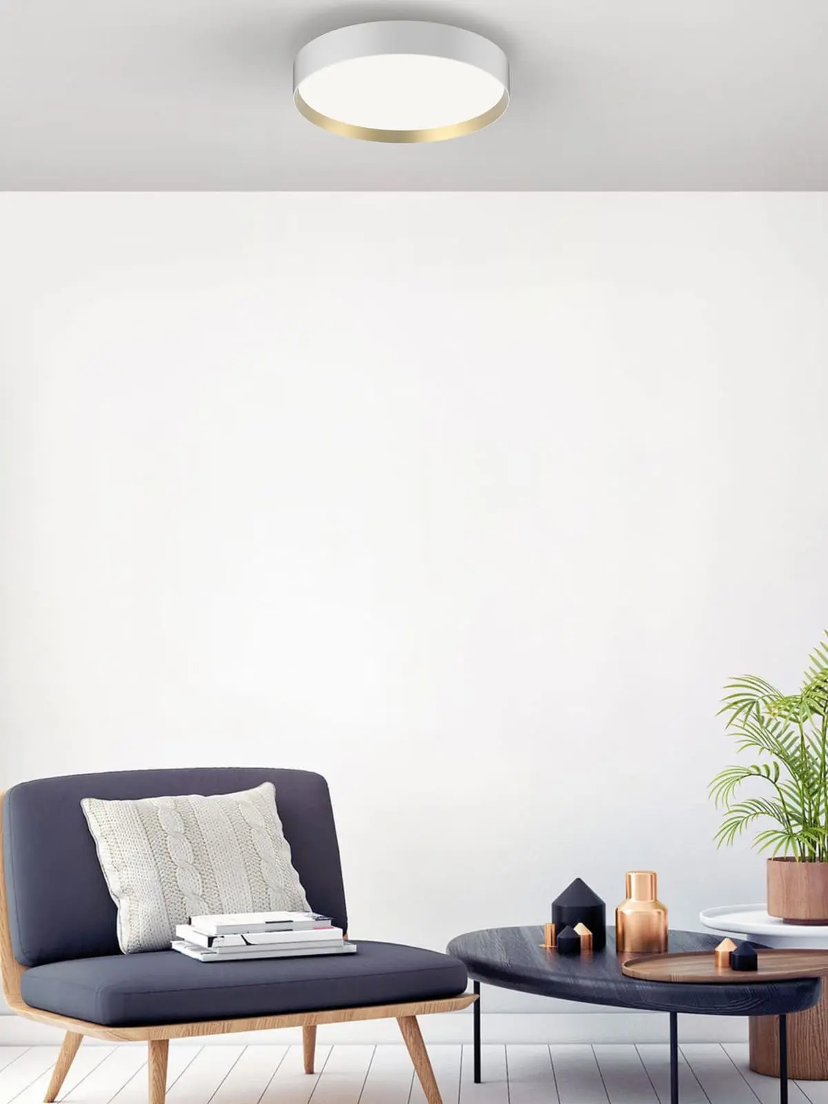 runde weiße Deckenlampe Deckenlampe LUCIA LOOM Design dänische Designerlampe