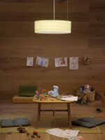 LZF Lampe Gea Slim trommelförmiger Lampenschirm aus echtem Holz Furnier Designort Onlineshop Lampen Berlin