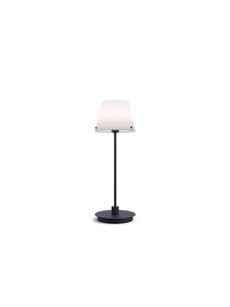 dänische Lampe Gil il Grande mit Lampenschirm aus Glas Herstal DK