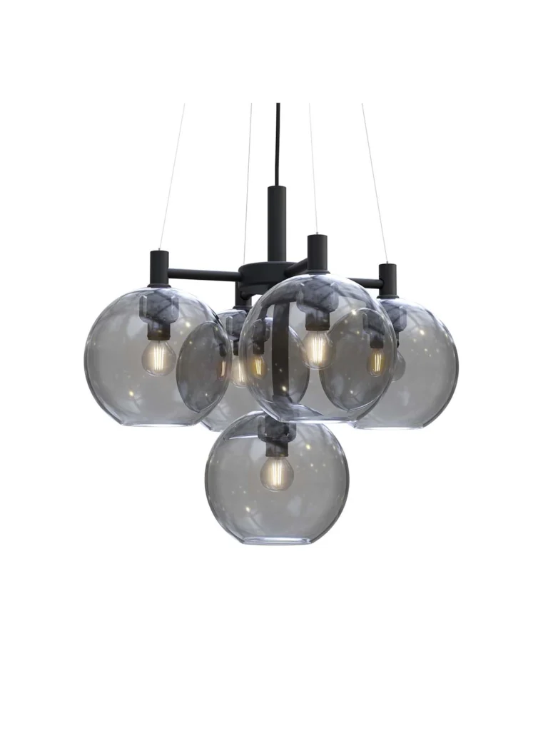 Belid Gloria Chandelier 5 Lampenschirme Glas DesignOrt Onlineshop Design Lampen