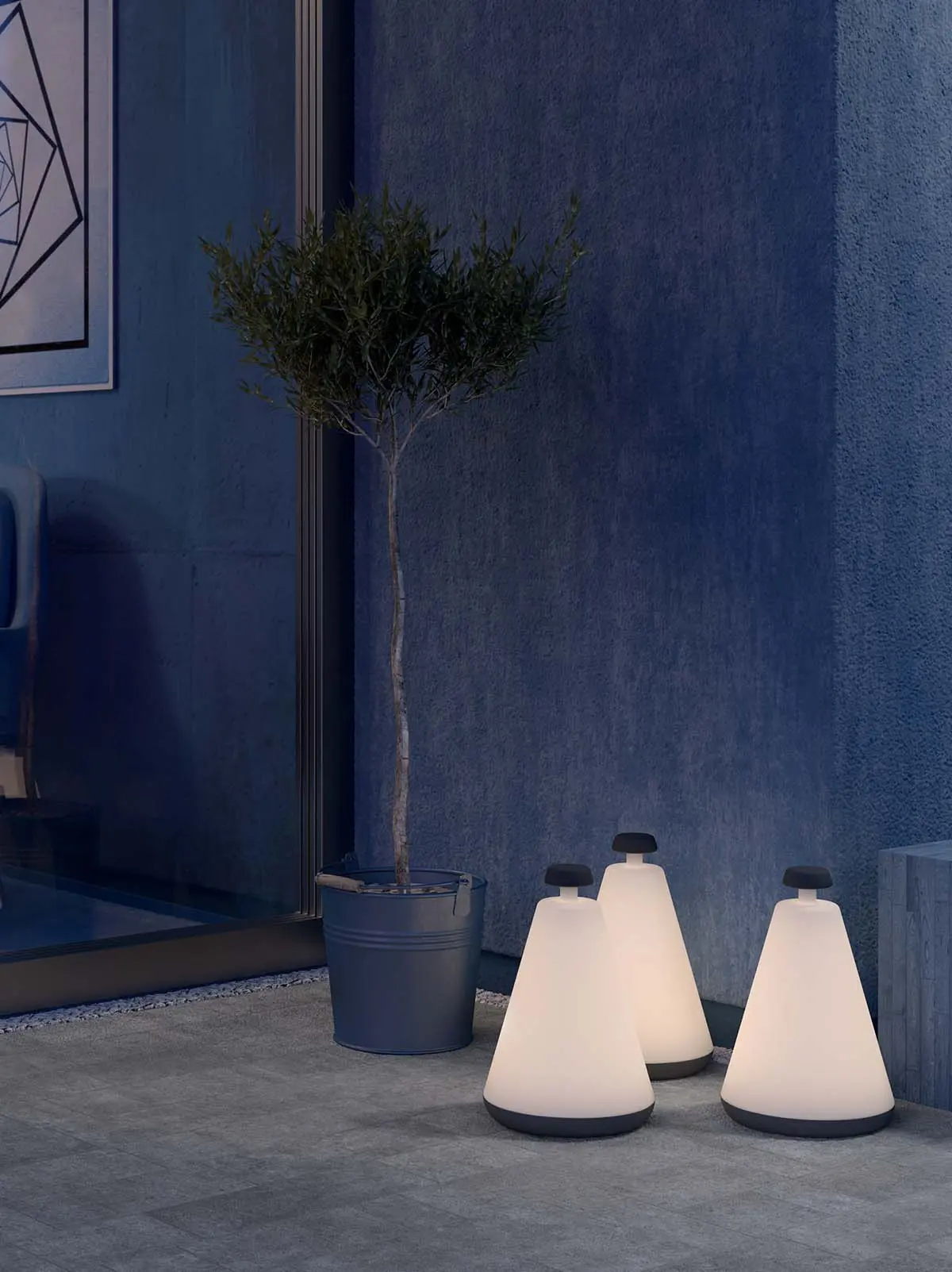 aufladbare Leuchte für drinnen und draußen Buoy von Herstal Akkuleuchte