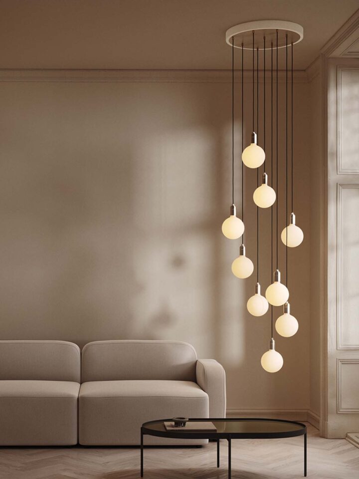 Tala UK Lampen neunflammiger Kronleuchter Cluster Nine Pendant Large Canopy DesignOrt