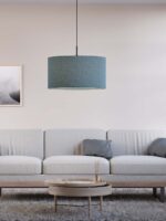 große Hängelampe Textilschirm skandinavische Design Lampe