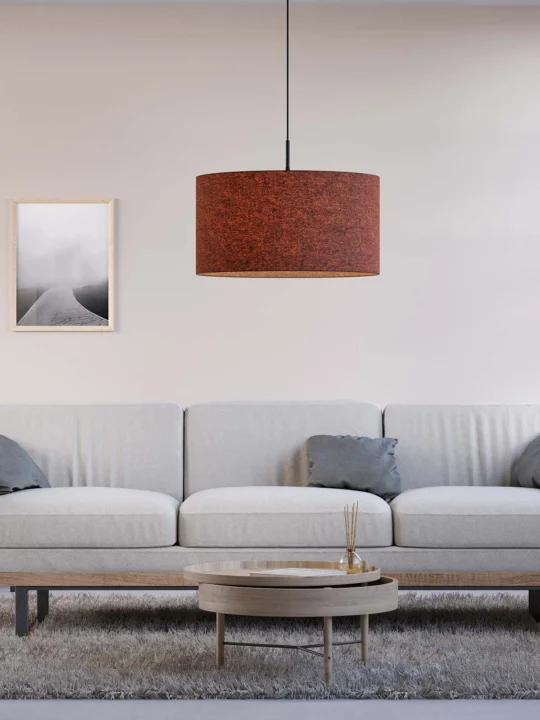 Belid Soft Pendel Lampe in zwei Größen Schirm aus Wolle