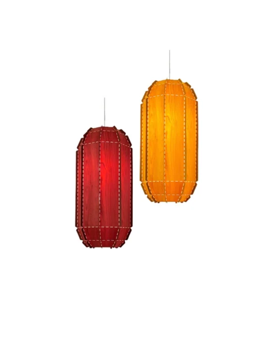 Pendelleuchte Holz Stitches LZF Lampe Furnierholz DesignOrt Lampen Berlin