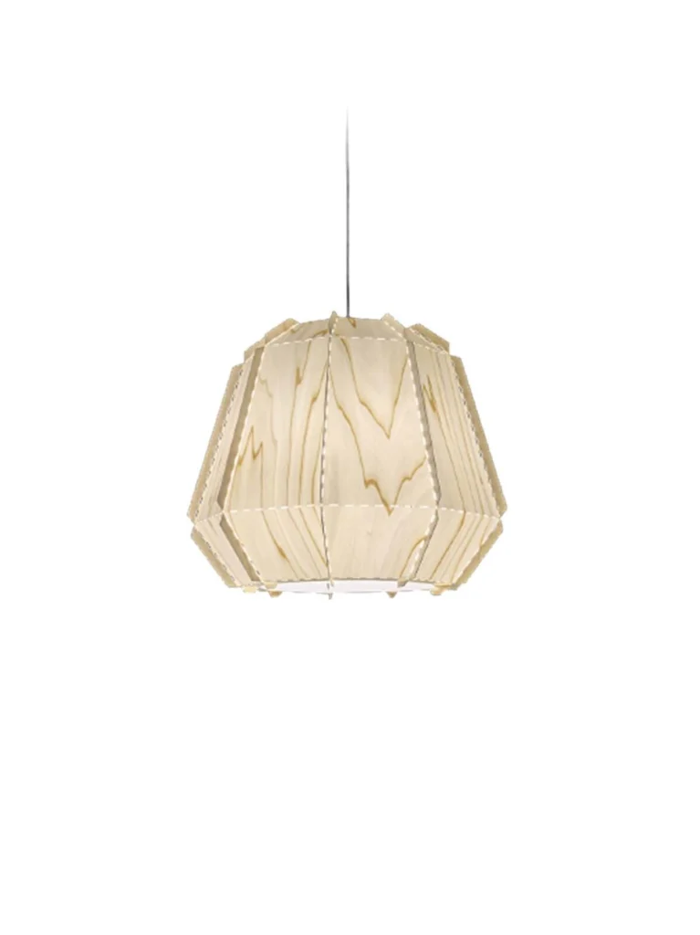 LZF Lampe Stitches Bamako Leuchte Holz Furnier Handarbeit