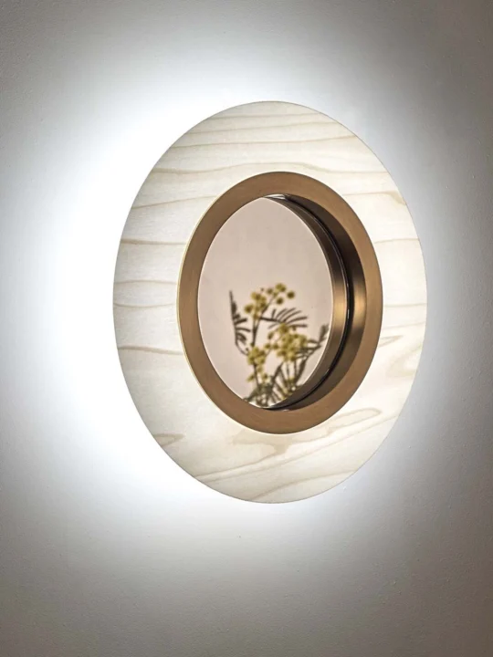 LZF Lamps Lens runde Wandlampe mit Spiegel Designerleuchte