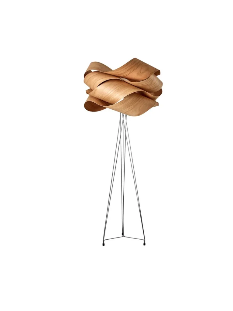 LZF Lampe Link P Stehleuchte mit Holzschirm bei DesignOrt Onlineshop Lampen Berlin