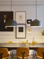 Marset Zenc Hängelampe Grau über Tisch spanische Designerlampe Onlineshop Designort