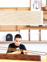 nachhaltige Lampe in Handarbeit Fertigung Graypants Hewn Linear Designerleuchte