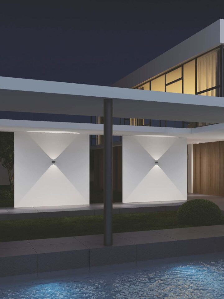 Außenbeleuchtung Wandlampe Uplight Downlight Beleuchtung Terasse Balkon