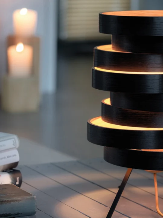 Holz Tischleuchte Domus Licht Cloq Lampe atmosphärisch online kaufen