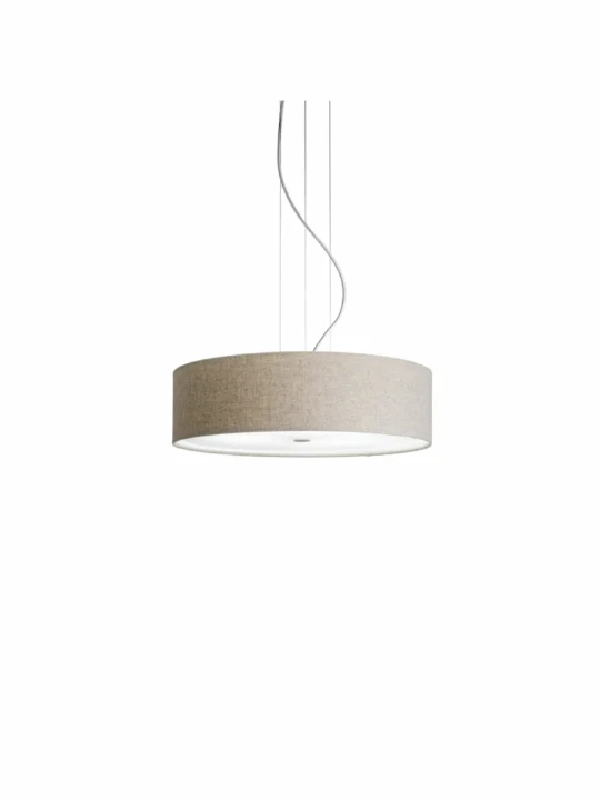 flache runde Pendelleuchte Schirm Wolle Sten Merino Domus Licht Lampe