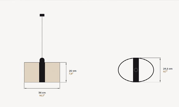 Ray Power Sushi Lampe LZF Maße