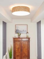 Deckenlampe im Flur Discus LeuchtNatur Lampe Almheu Furnier DesignOrt Onlineshop