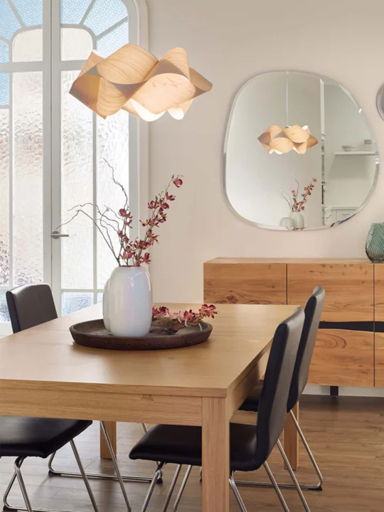 nachhaltige Esstischlampe aus Holz LZF Lampe Furnierholz