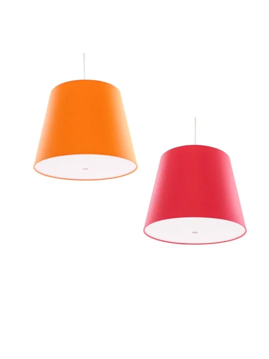 einfacher farbiger Lampenschirm Big Cluster Pendelleuchte frauMaier
