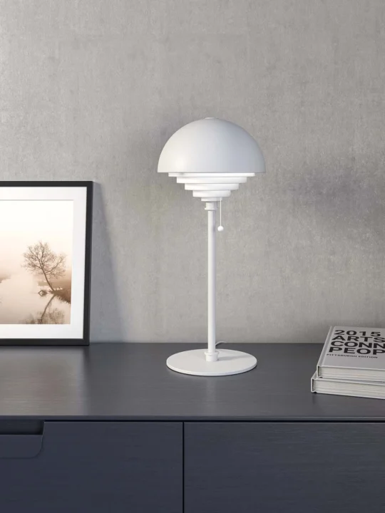 Tischleuchte mit Zugschalter Motown Herstal Lampe online kaufen DesignOrt Lampen Berlin