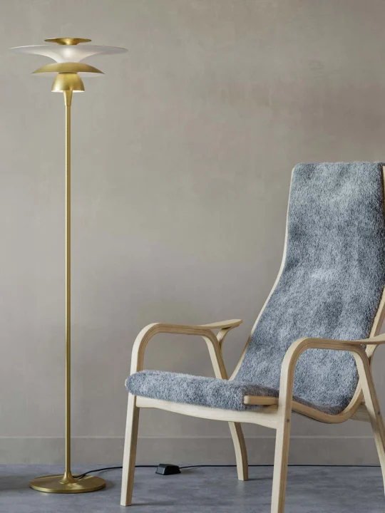 Messing Stehlampe skandinavisch Belid Picasso F Lampe online kaufen