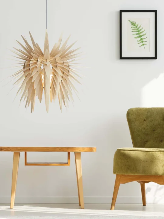 dynamische Pendelleuchte aus Holz Woolights Teazzle Lampe Holz