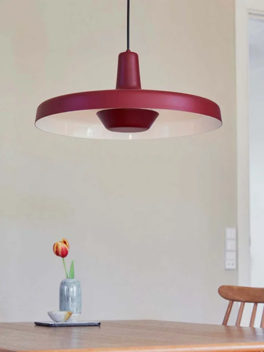 Esstischlampe die nicht blendet Grupa Studio Arigato Pendant Large in Rot DesignOrt Onlineshop