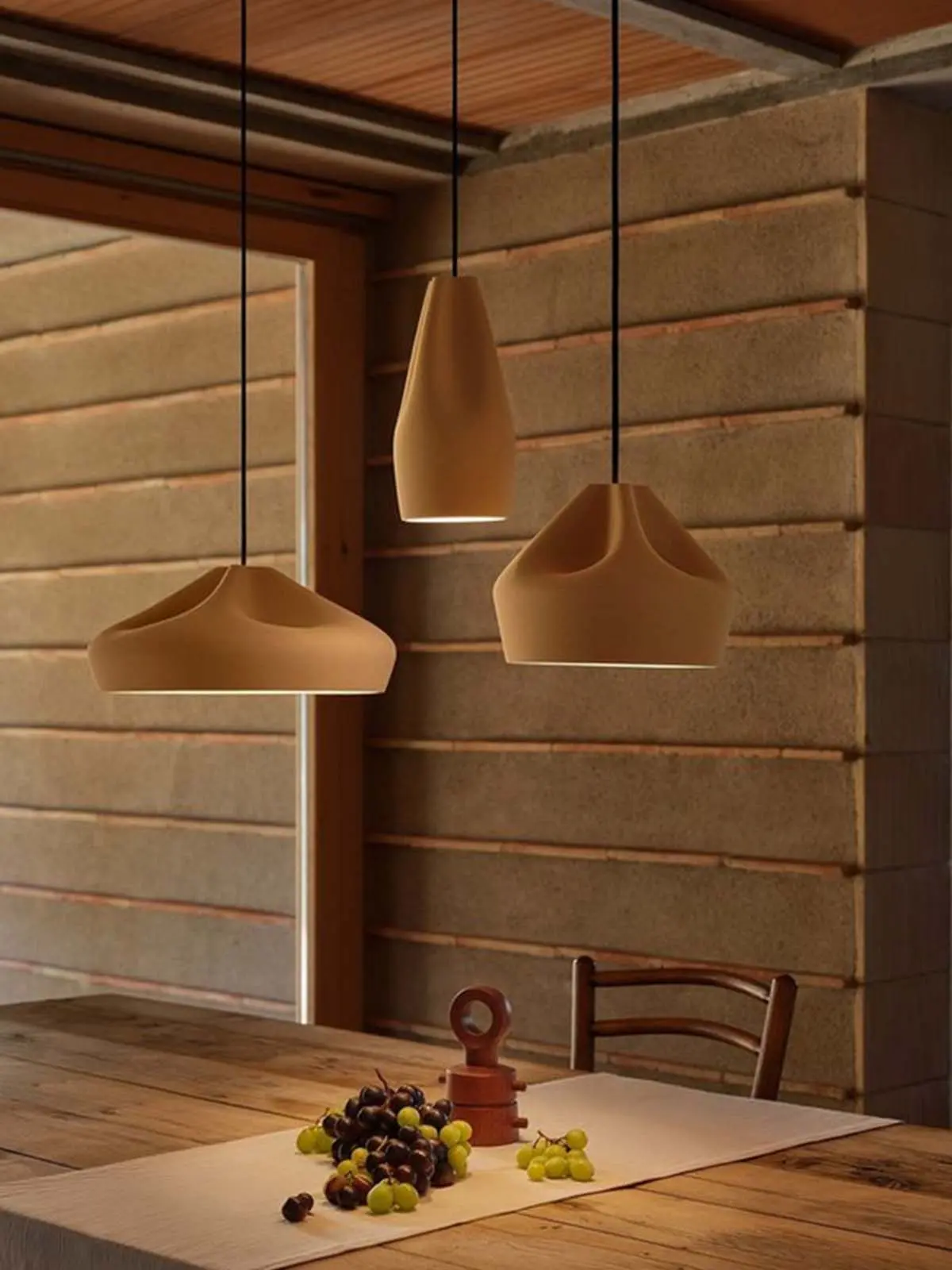 edle Keramikleuchte Marset Pleat Box in Dreierhängung DesignOrt Onlineshop Beleuchtung