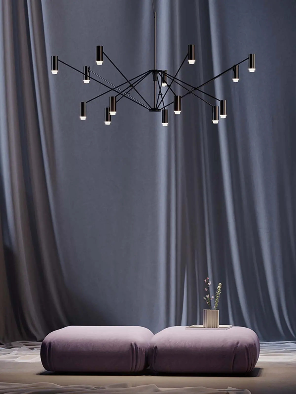 merhflammiger moderner Kronenleuchter The W von Marset BCN Lampe Designort Onlineshop