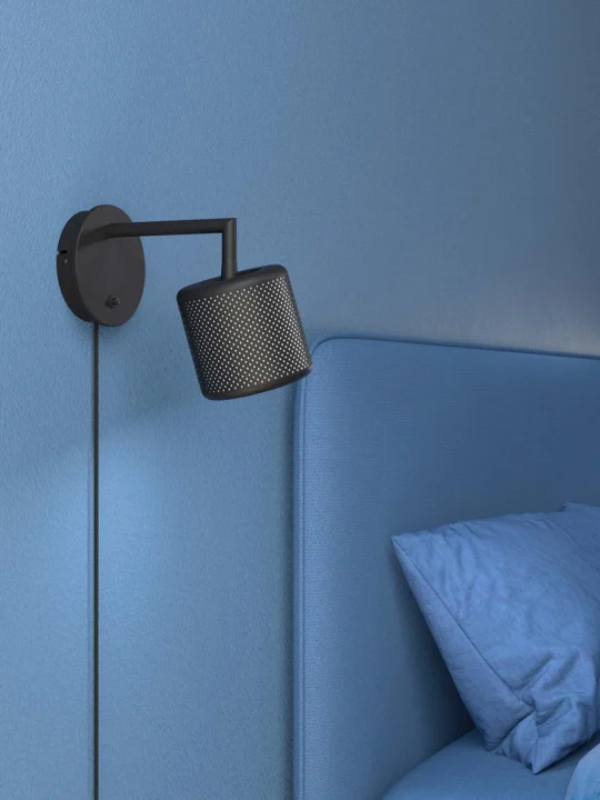Wandlampe mit Kabel als Bettleuchte Grain Wall von Herstal Dänemark Design