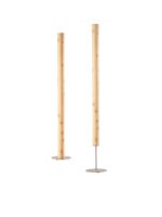 Schmale Stehlampe Zirbe helles Holz LeuchtNatur Gracia