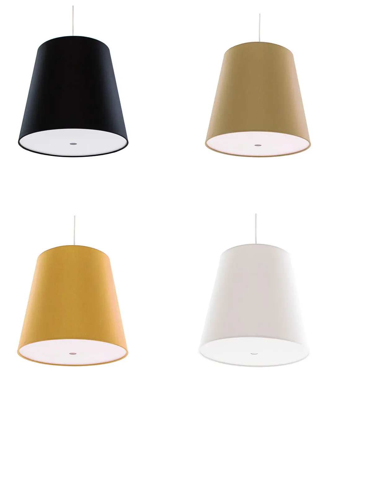 Designerleuchte mit Textilschirm von frauMaier Lampe Taupe