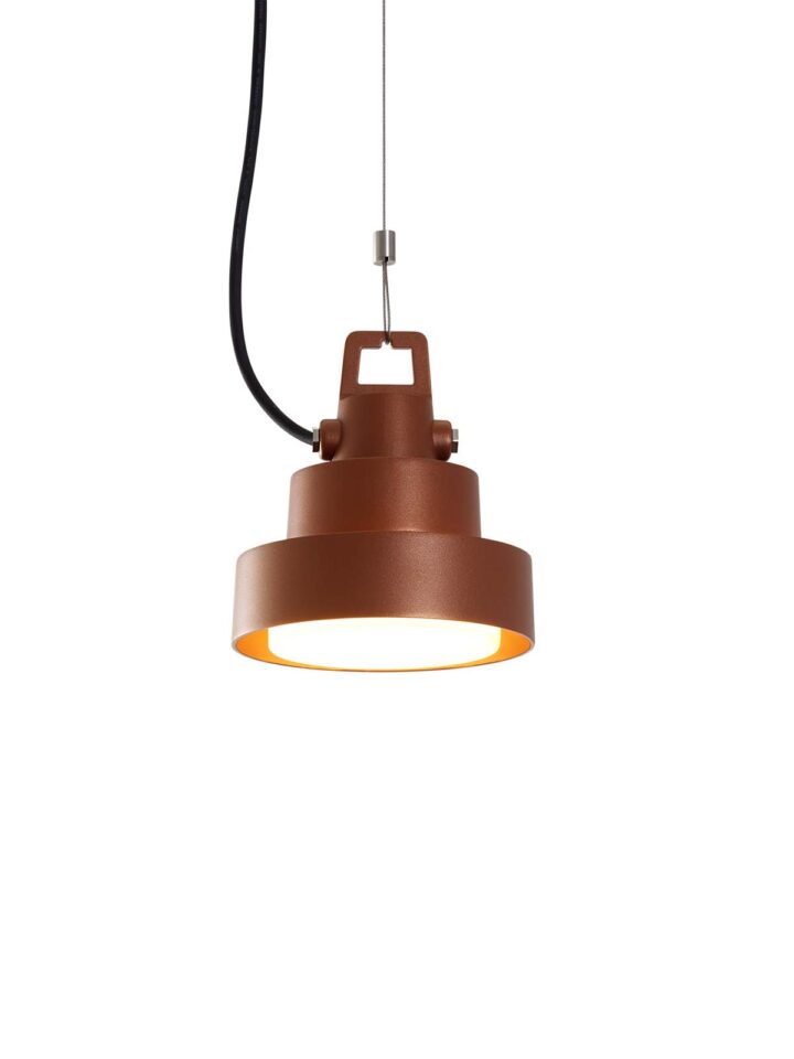 Marset Plaff-on! S Pendelleuchte Industriestil Rost Rot DesignOrt