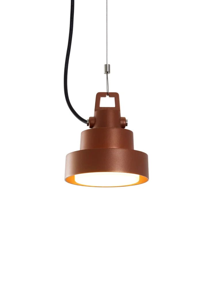 Marset Plaff-on! S Pendelleuchte Industriestil Rost Rot DesignOrt