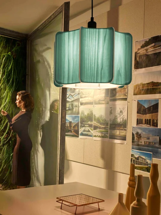 Pendelleuchte aus Holzfurnier LZF Lamps Kactos DsignOrt Onlineshop