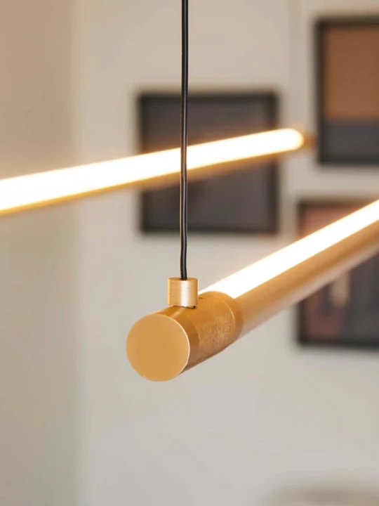 horizontale Leuchte LED Straw Pendant LOOM Design